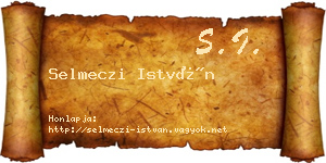 Selmeczi István névjegykártya